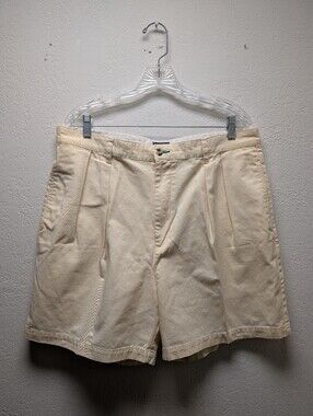 Vintage 90s Tommy Hilfiger Mens Pleated Chino Shorts 36" Cotton Preppy Golf